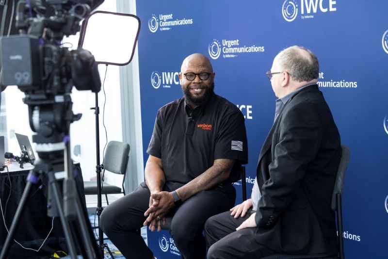 behind the scenes of a video interview 